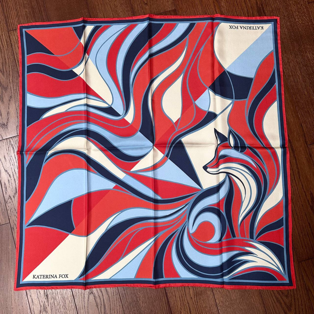 Women's natural silk scarf. KF-001