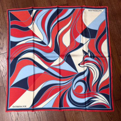 Women's natural silk scarf. KF-001-