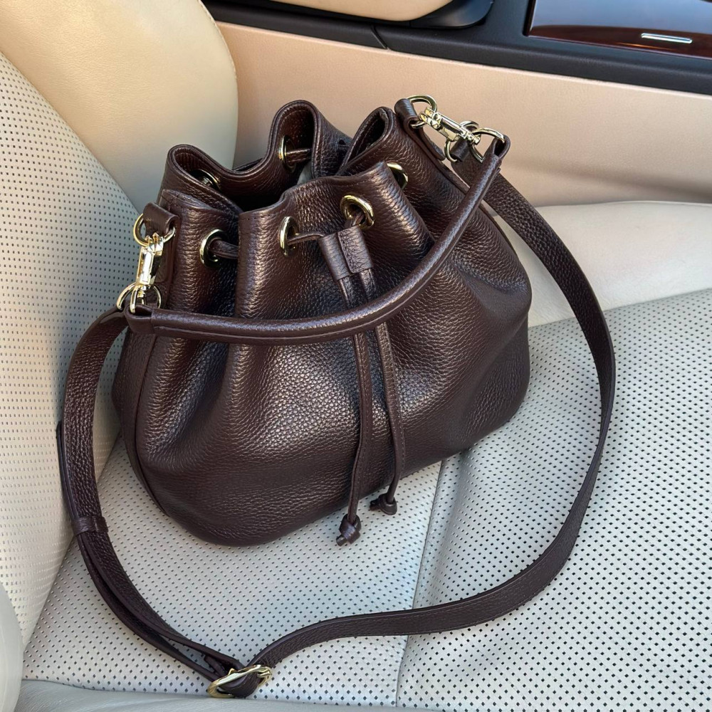 Жіноча шкіряна сумка-мішок Хобо Sonya KF-3227-1