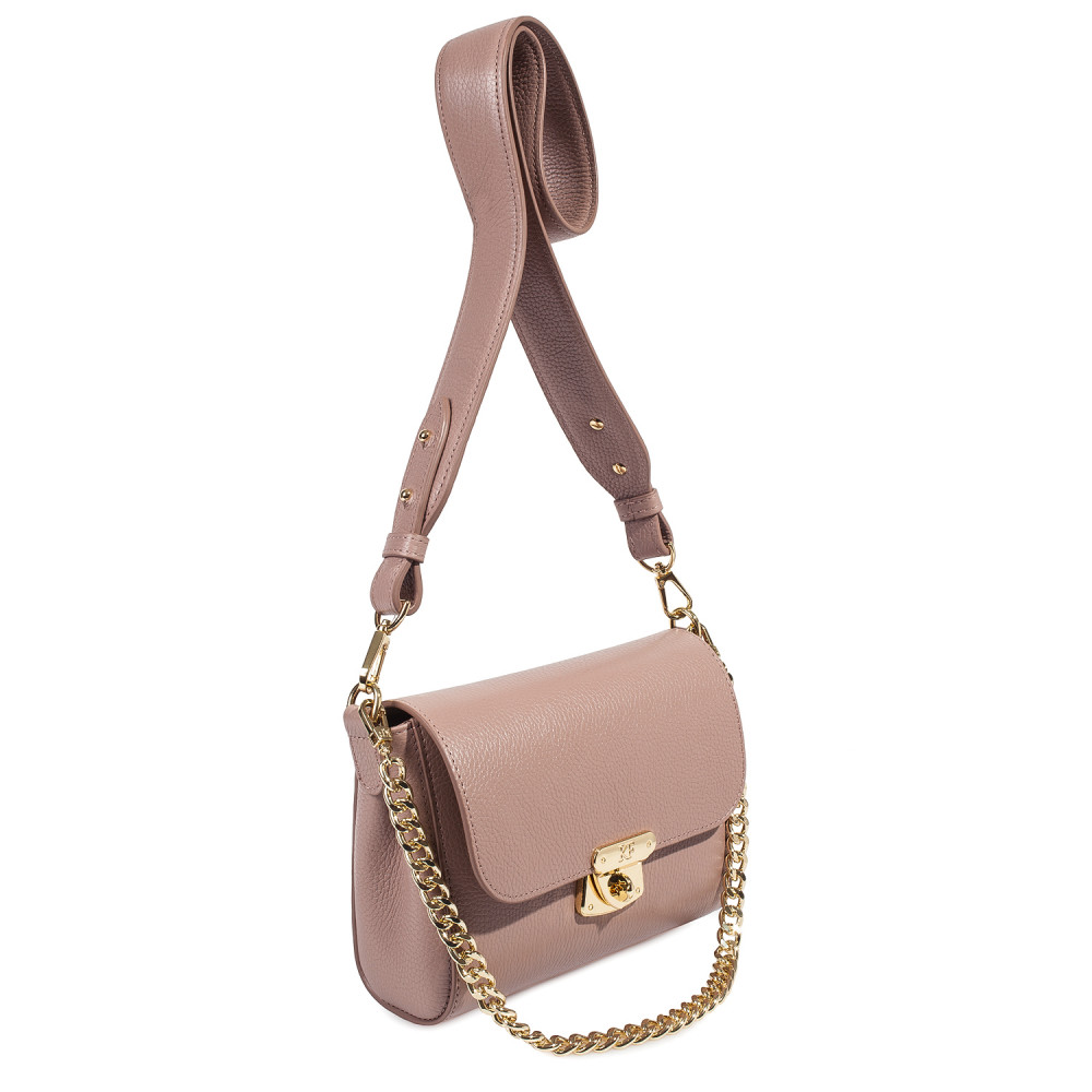 Women’s leather crossbody bag on a wide strap on a wide strap Prima S KF-4591-2
