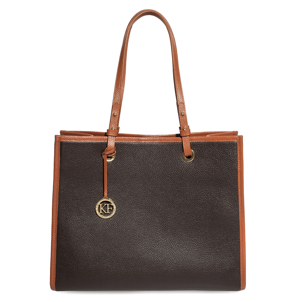 Women’s leather bag shopper KF-4642