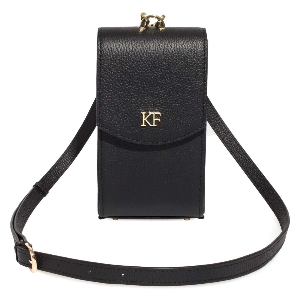 Women’s leather vertical crossbody bag Naomi KF-4647