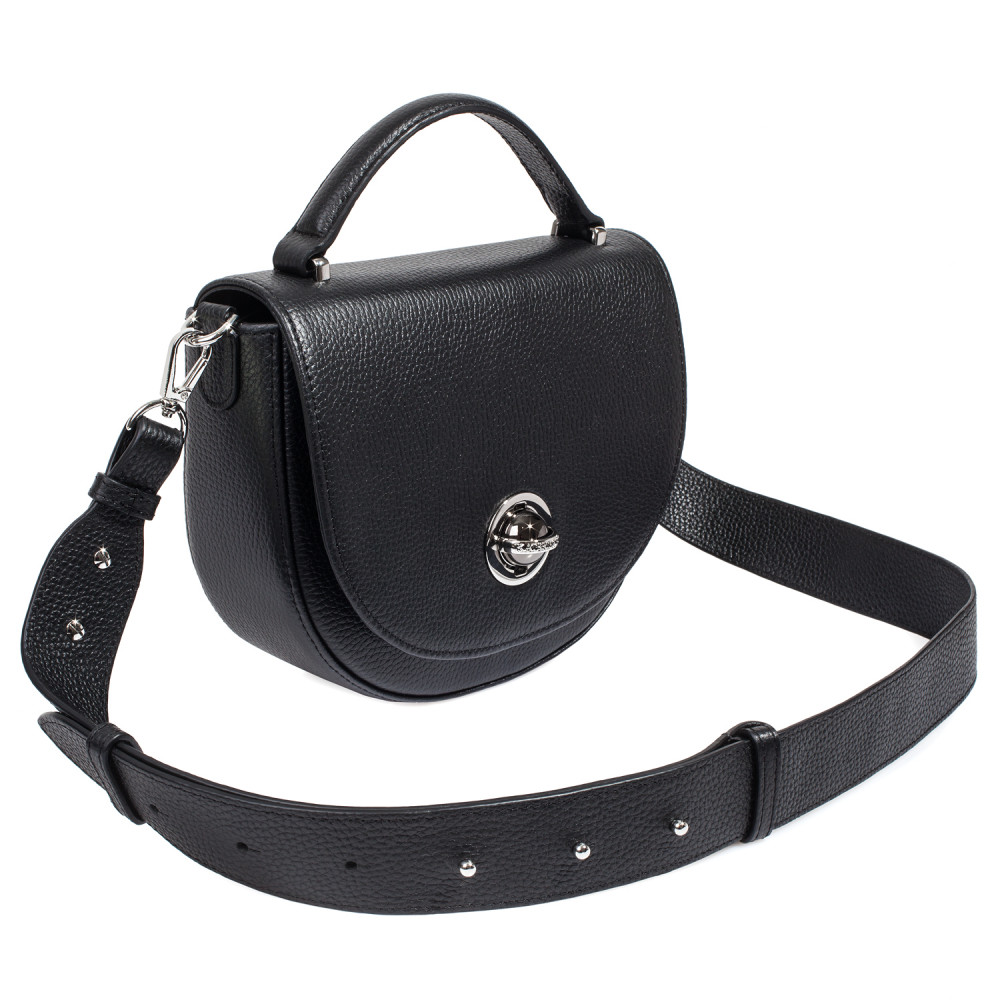 Women’s leather crossbody bag on a wide strap Lena KF-5463-1