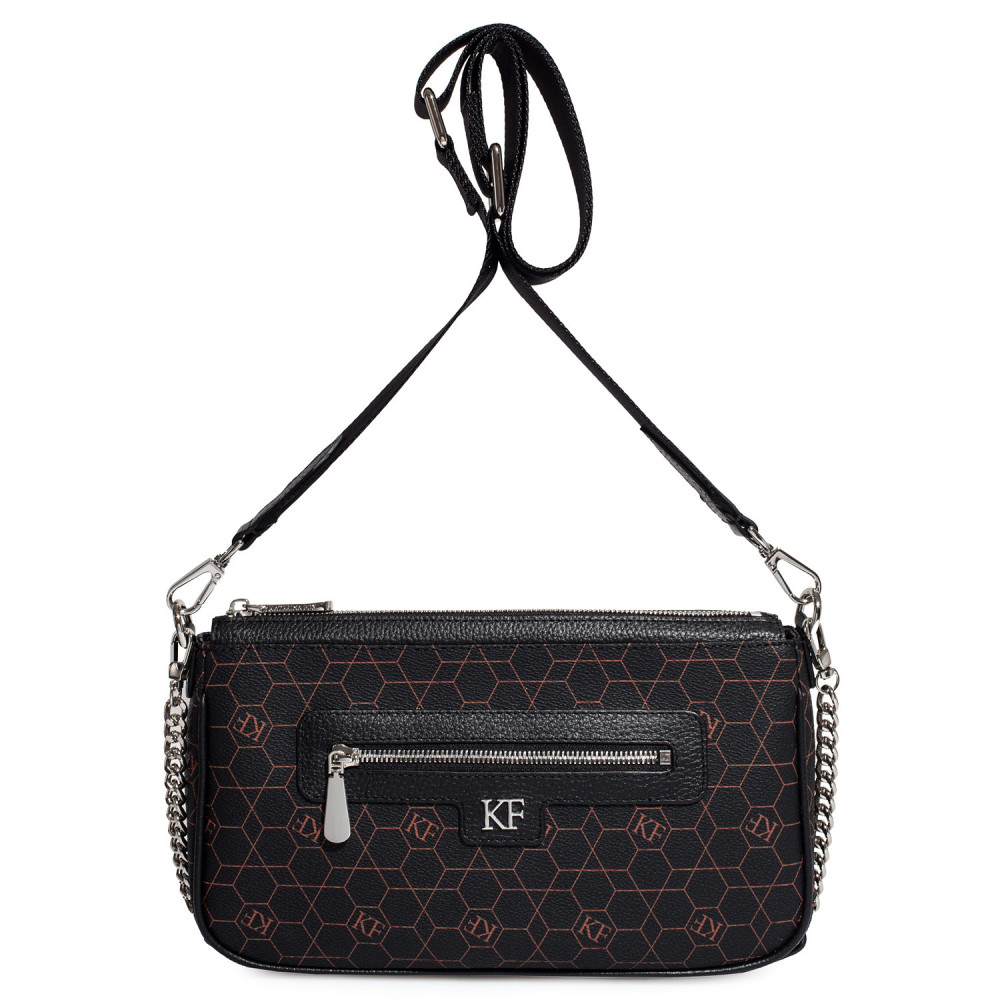 Жіноча шкіряна сумка кросс-боді на широкому ремені Kate KF-5503-2
