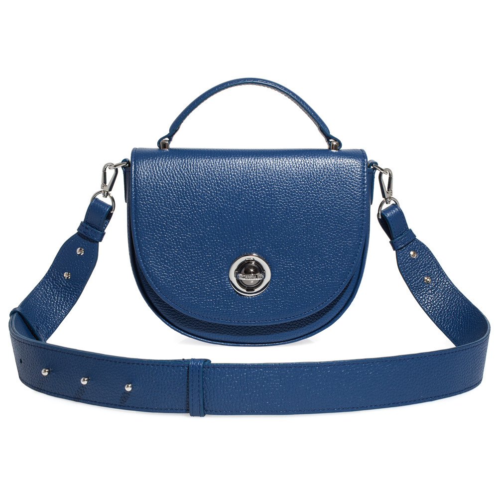 Women’s leather crossbody bag on a wide strap Lena KF-5798-