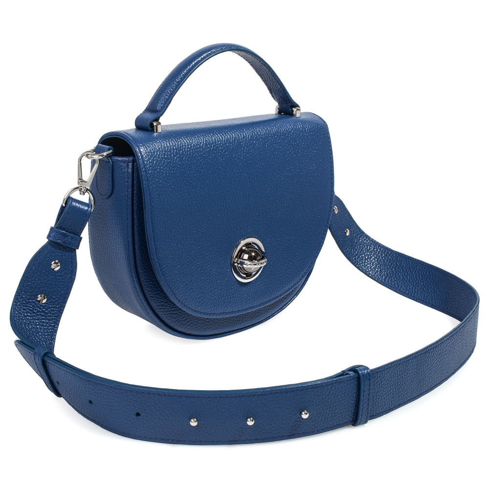 Women’s leather crossbody bag on a wide strap Lena KF-5798-1