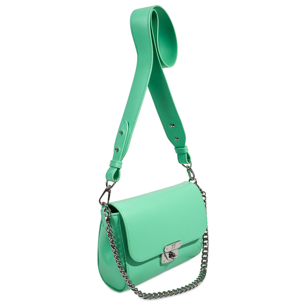 Women’s leather crossbody bag on a wide strap on a wide strap Prima S KF-5877-1