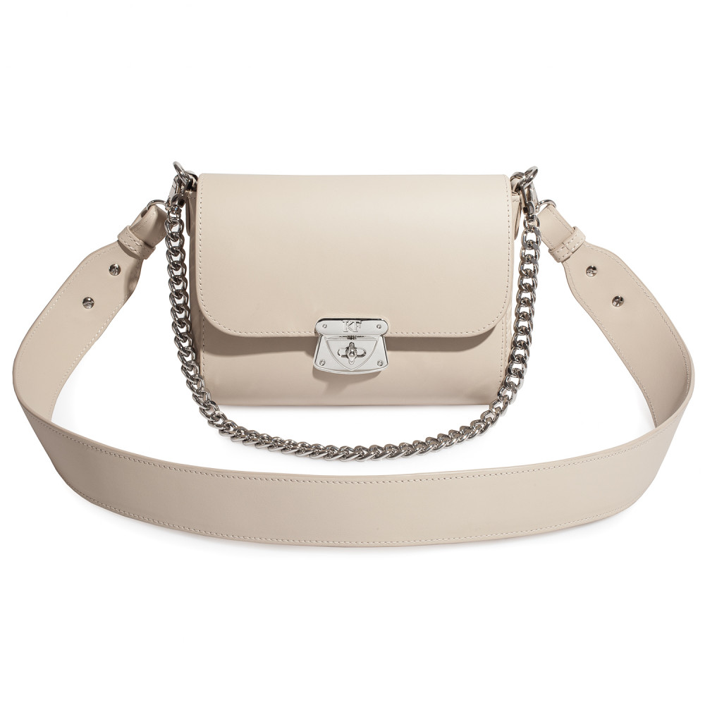 Women’s leather crossbody bag on a wide strap on a wide strap Prima S KF-5881