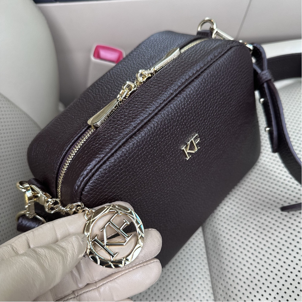 Жіноча шкіряна сумка кросс-боді на широкому ремені Tetiana S KF-7597-1