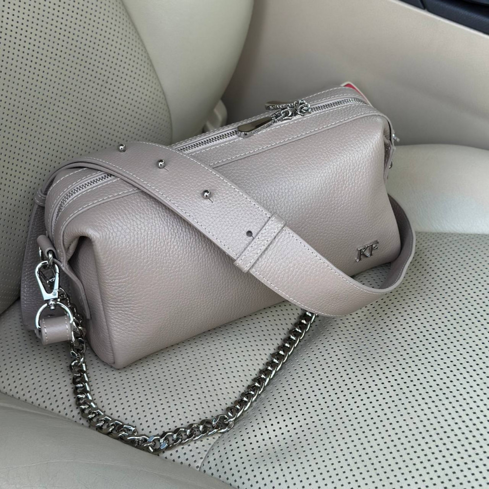 Women’s leather crossbody bag on a wide strap Vilna KF-7615-1