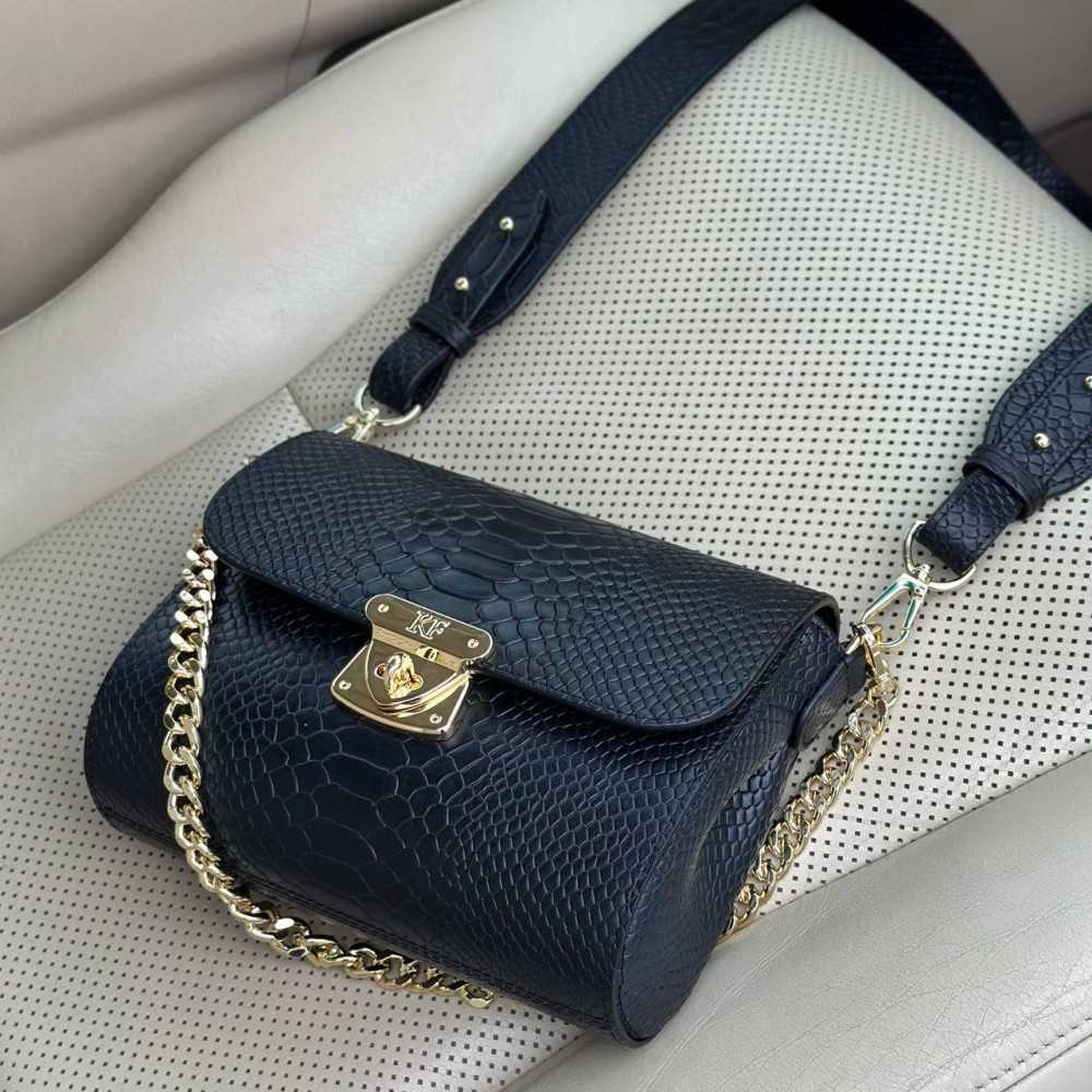 Жіноча шкіряна сумка кросс-боді на широкому ремені Prima S KF-7616-2