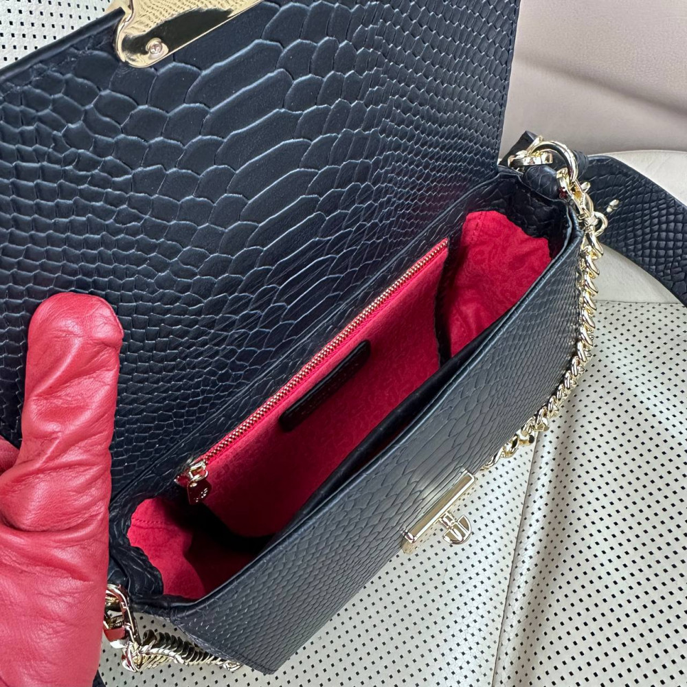 Жіноча шкіряна сумка кросс-боді на широкому ремені Prima S KF-7616-3