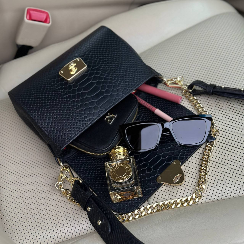 Жіноча шкіряна сумка кросс-боді на широкому ремені Prima S KF-7616-5