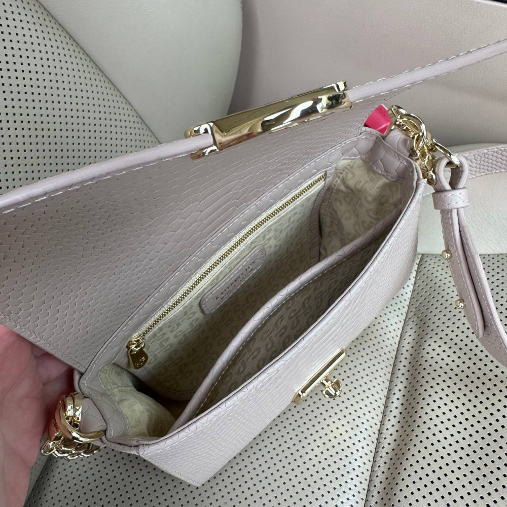 Жіноча шкіряна сумка кросс-боді на широкому ремені Prima S KF-7625-3