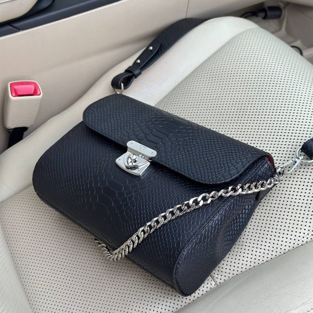 Жіноча шкіряна сумка кросс-боді на широкому ремені Prima M KF-7628-2