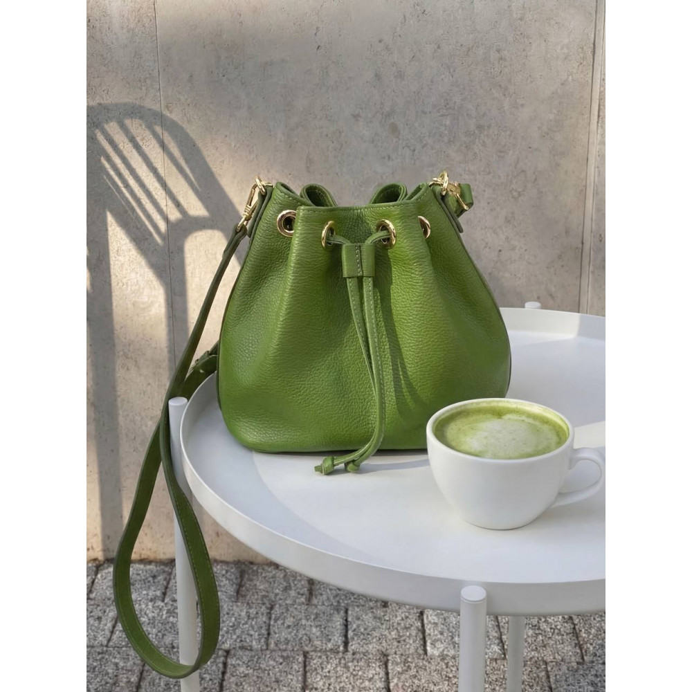 Жіноча шкіряна сумка-мішок Хобо Sonya KF-7677-2