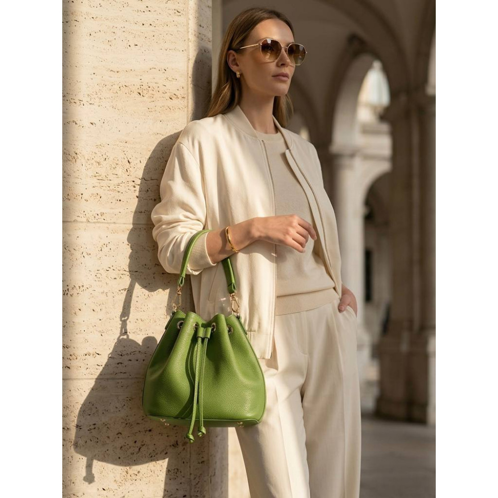 Жіноча шкіряна сумка-мішок Хобо Sonya KF-7677-3