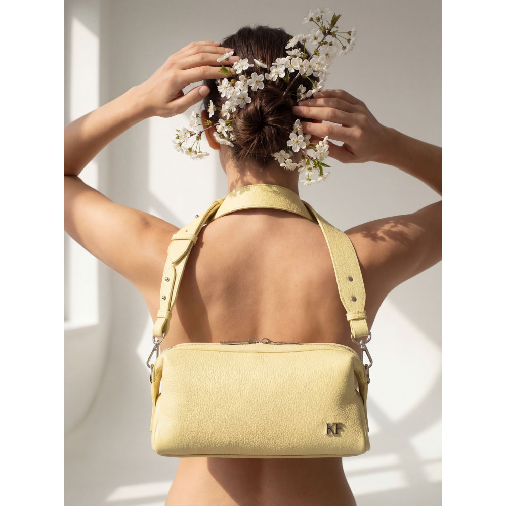 Women’s leather crossbody bag on a wide strap Vilna KF-7724-1