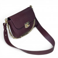 Women’s leather crossbody bag on a wide strap on a wide strap Prima S KF-7798-1