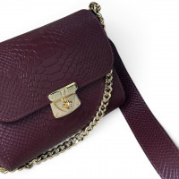 Women’s leather crossbody bag on a wide strap on a wide strap Prima S KF-7798-2