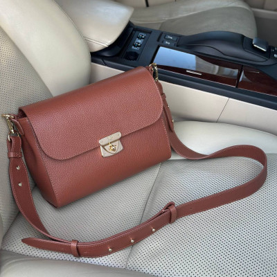 Women’s leather crossbody bag on a wide strap Prima M KF-7880-