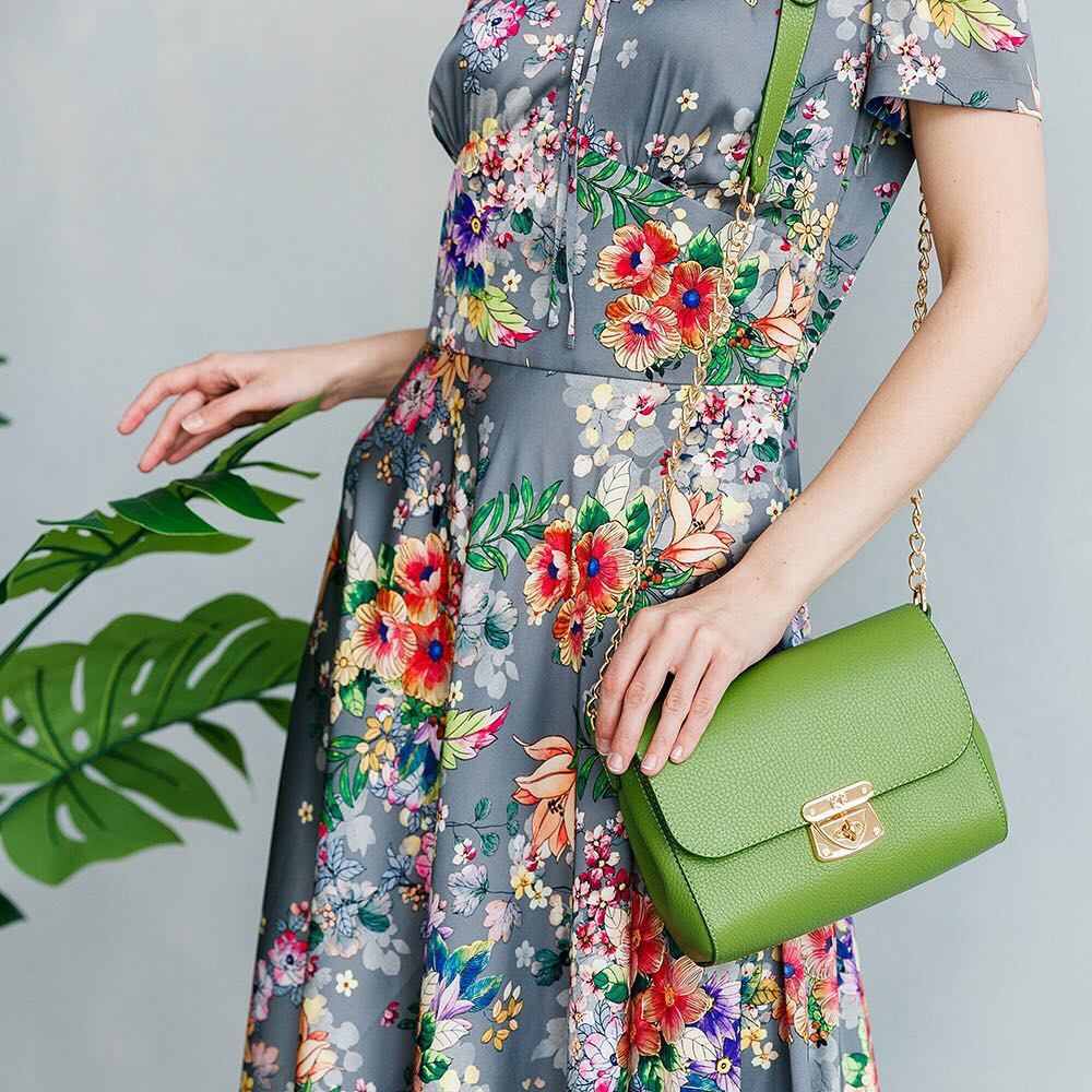 Жіноча шкіряна сумка на ланцюжку Prima S KF-918-5